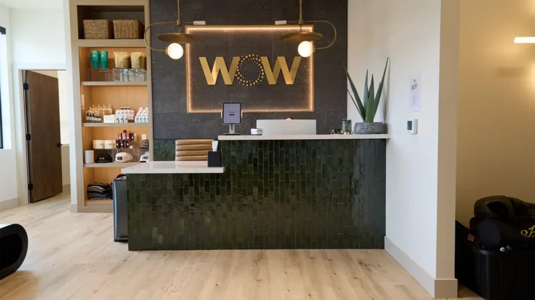 front desk of WOW holistic wellness center